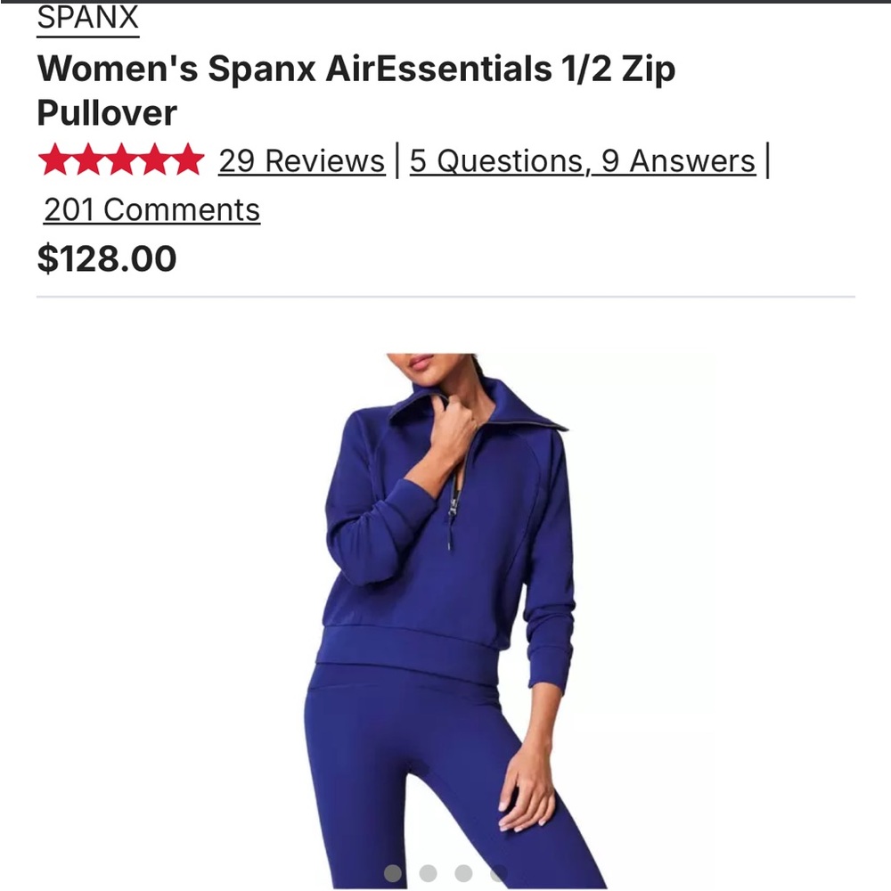 NWT SPANX Air Essentials Half Zip Sweatshirt - Picture 3 of 15